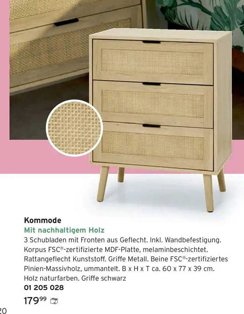 Kommode mit nachhaltigem Holz