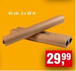 Kraftvoller Papierrollen-Vorrat: 3 x 50 m, 45 cm breit