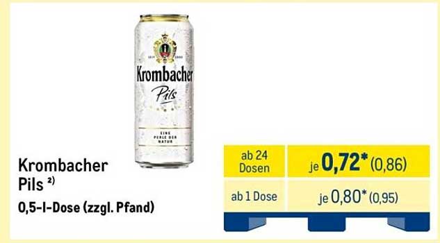 Krombacher Pils 0,5-l-Dose (zzgl. Pfand)
