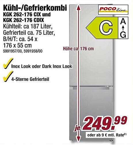 Kühl-/Gefrierkombination KGK 262-176 CIX und KGK 262-176 CDIX