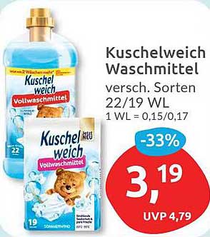 Kuschelweich Waschmittel - verschiedene Sorten