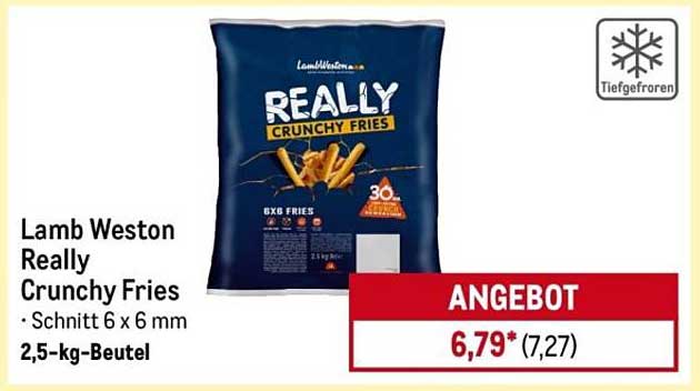 Lamb Weston Really Crunchy Fries 2,5-kg-Beutel