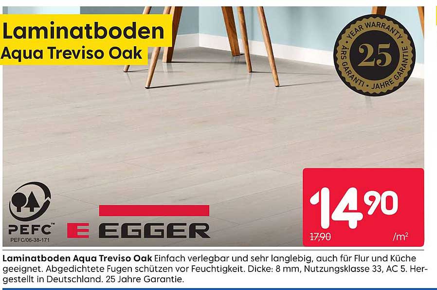 Laminatboden Aqua Treviso Oak