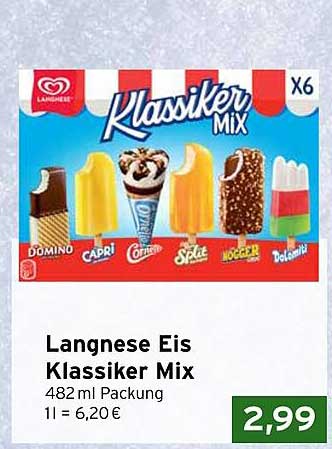 Langnese Eis Klassiker Mix 482 ml Packung