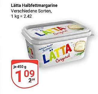 Lätta Halbfettmargarine 450 g