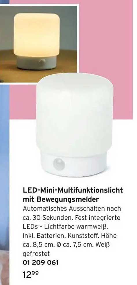 LED-Mini-Multifunktionslicht mit Bewegungsmelder