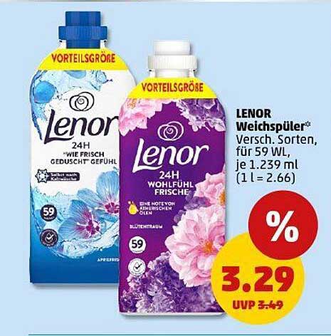 LENOR Weichspüler Verschiedene Sorten, 59 WL