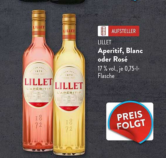 LILLET Aperitif, Blanc oder Rosé