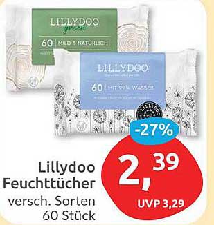 Lillydoo Feuchttücher - verschiedene Sorten 60 Stück