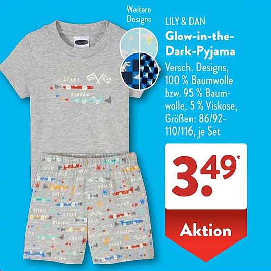 LILY & DAN Glow-in-the-Dark-Pyjama