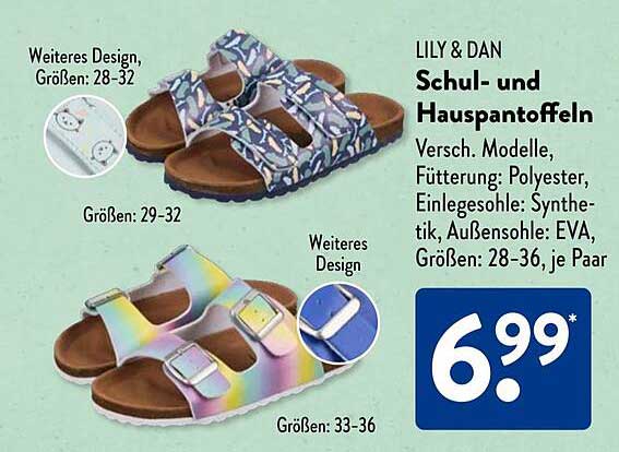 LILY & DAN Schul- und Hauspantoffeln