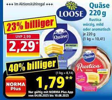 LOOSE Quäse 220 g - Rustica würzig, mild oder aromatisch