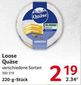 Loose Quäse verschiedene Sorten 220-g-Stück