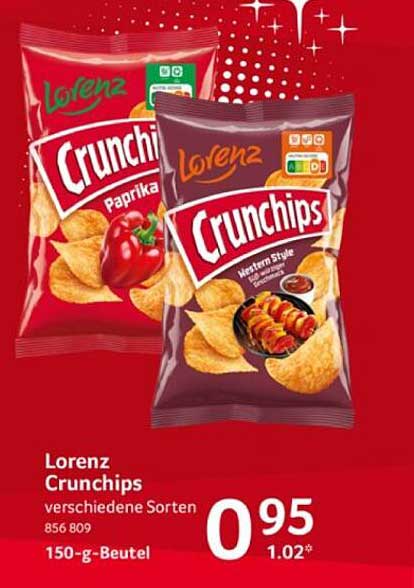 Lorenz Crunchips verschiedene Sorten