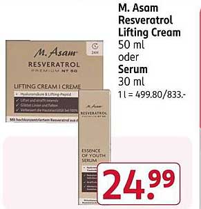 M. Asam Resveratrol Lifting Cream 50 ml oder Serum 30 ml