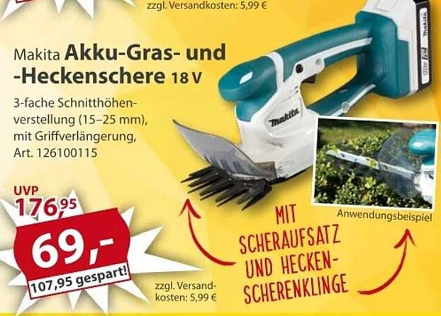 Makita Akku-Gras- und-Heckenschere 18 V