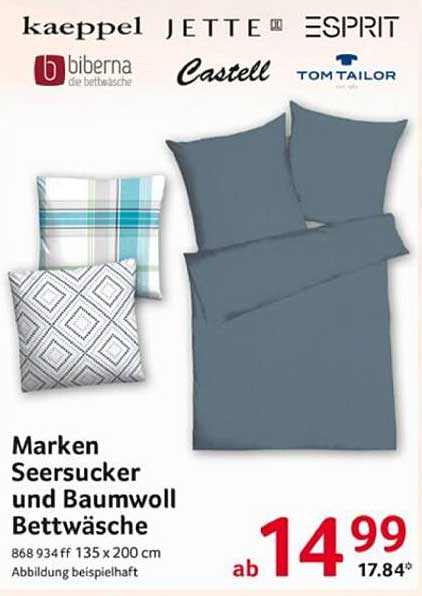 Marken Seersucker und Baumwoll Bettwäsche