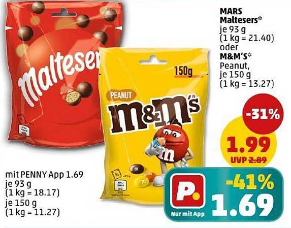 MARS Maltesers* oder M&M's Peanut – tolle Nascherei zum Schnäppchenpreis!