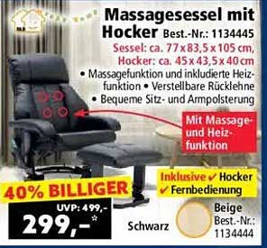Massagesessel mit Hocker