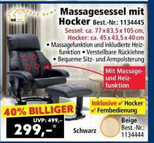 Massagesessel mit Hocker Best.-Nr.: 1134445