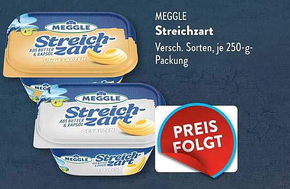 MEGGLE Streichzart - Verschiedene Sorten, je 250-g-Packung