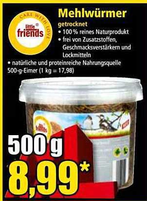 Mehlwürmer getrocknet 500 g von little friends