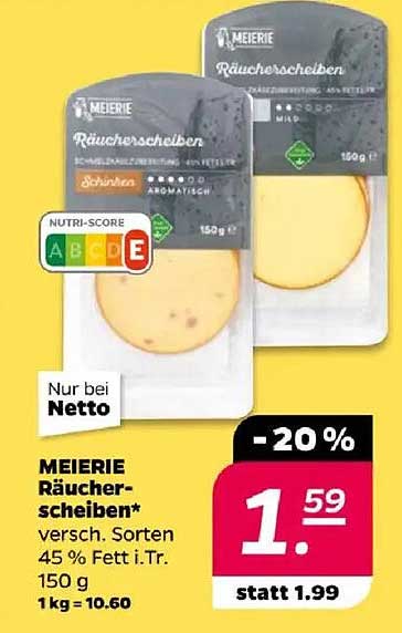 MEIERIE Räucherscheiben - Verschiedene Sorten 150 g