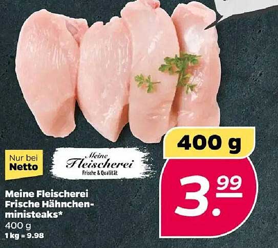 Meine Fleischerei Frische Hähnchen-Ministeaks