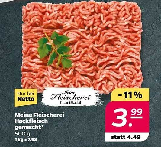 Meine Fleischerei Hackfleisch gemischt 500 g