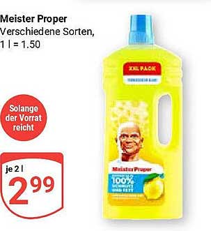 Meister Proper - Verschiedene Sorten, 2l für 2,99