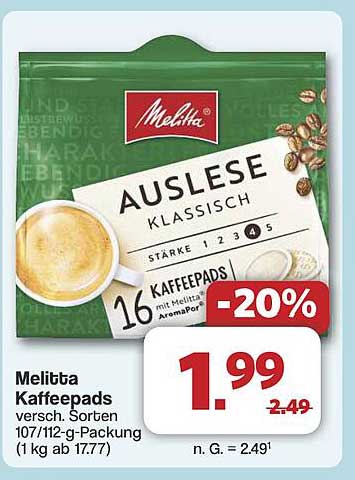 Melitta Kaffee-Pads - Auslese Klassisch, verschiedene Sorten