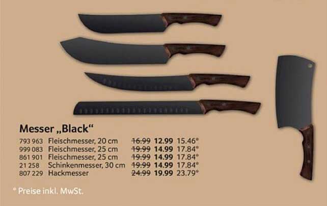 Messer ‚Black‘ – Vielfältige Küchenhelfer für jeden Anlass