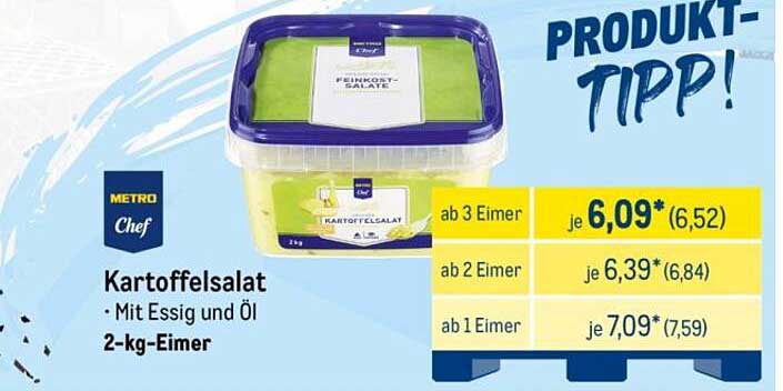 METRO Chef Kartoffelsalat – Mit Essig und Öl, 2-kg-Eimer