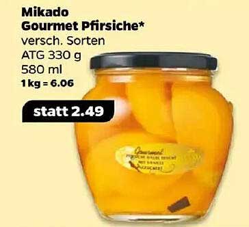 Mikado Gourmet Pfirsiche - verschieden Sorten ATG 330 g