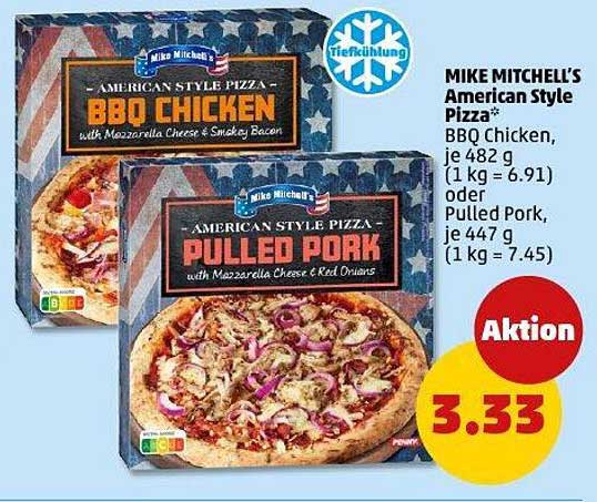 MIKE MITCHELL'S American Style Pizza - BBQ Chicken oder Pulled Pork