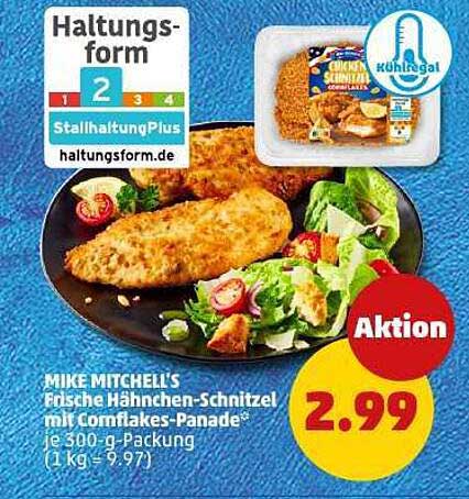 MIKE MITCHELL'S Frische Hähnchen-Schnitzel mit Cornflakes-Panade