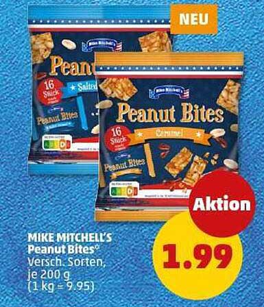 MIKE MITCHELL'S Peanut Bites - Verschiedene Sorten, je 200 g