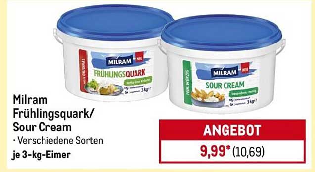 Milram Frühlingsquark/Sour Cream - 3 kg-Eimer