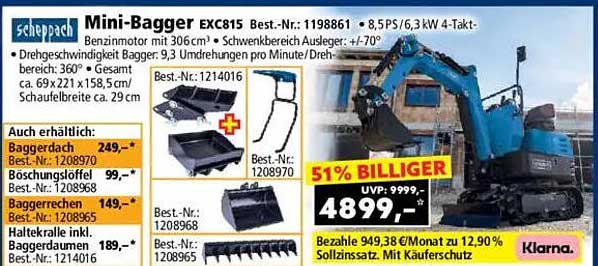 Mini-Bagger EXC815