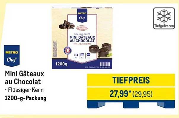 Mini Gâteaux au Chocolat - Flüssiger Kern, 1200-g-Packung