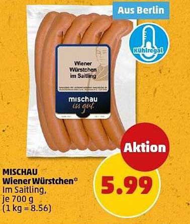 Mischau Wiener Würstchen im Saitling 700 g