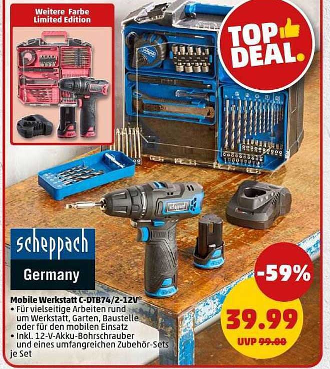 Mobile Werkstatt C-DTB74/2-12V von Scheppach – Top Deal