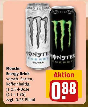 Monster Energy Drink, verschiedene Sorten, 0,5-l-Dose