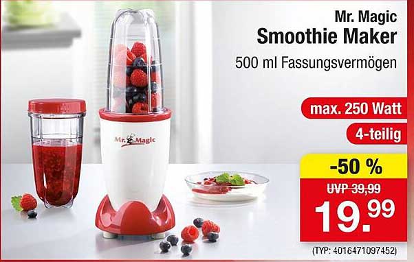 Mr. Magic Smoothie Maker 500 ml Fassungsvermögen