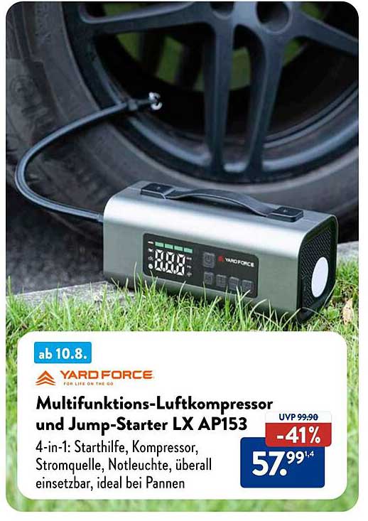 Multifunktions-Luftkompressor und Jump-Starter LX AP153