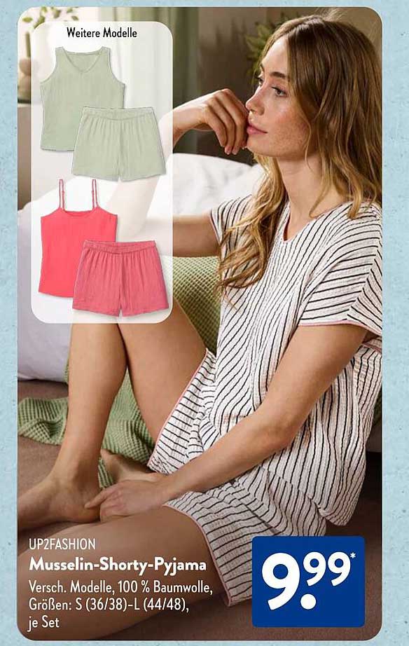 Musselin-Shorty-Pyjama