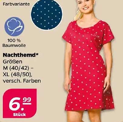 Nachthemd aus 100 % Baumwolle