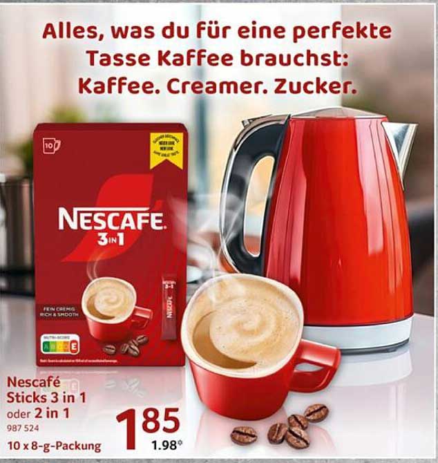 Nescafé 3 in 1 Sticks - 10 x 8-g-Packung