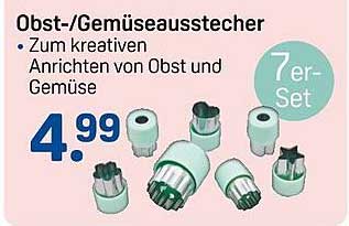 Obst-/Gemüseausstecher 7er-Set