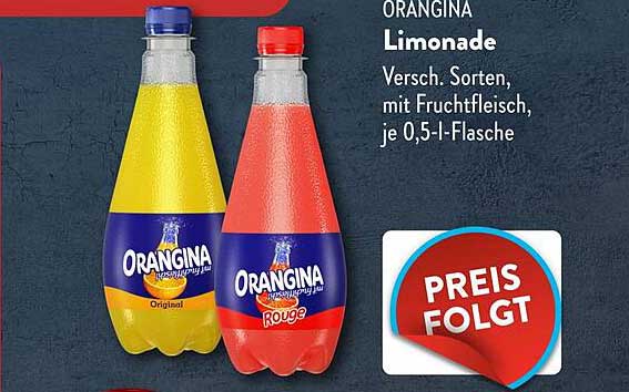 ORANGINA Limonade - Verschiedene Sorten, mit Fruchtfleisch, je 0,5 l-Flasche